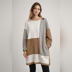 Henriette Steffensen Copenhagen Colorblock Fleece Tunic Sweater OS